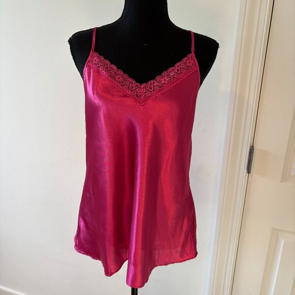 Flora by Flora Nikrooz Pink Camisole Lace Trim Pajama Top - Size M -‎ NWOT - Picture 1 of 8